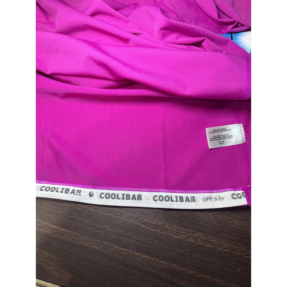Coolibar Womens 3X Purple Hightide Long Sleeve UPF 50 Swim Shirt Sun Protection - Picture 9 of 11
